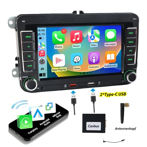 Autoradio android carplay - android, 7"